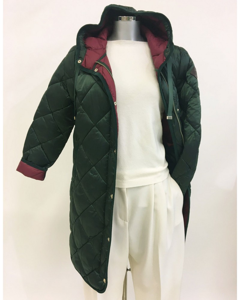 Cassley - Giacca Invernale con Cappuccio Donna Verde